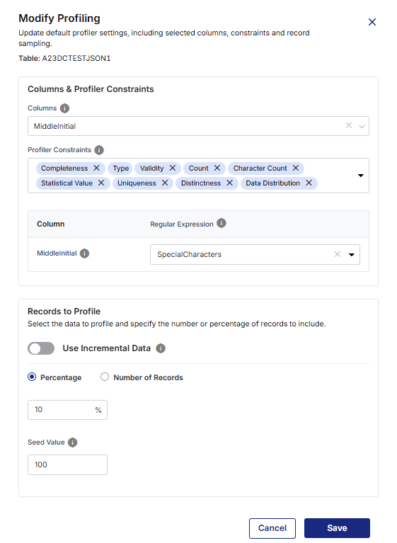 Modify profiler for Snowflake integration Modify profiler for Snowflake integration
